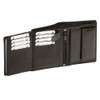 Men's and Women's wallet vertical format LEAS, Genuine Leather, black