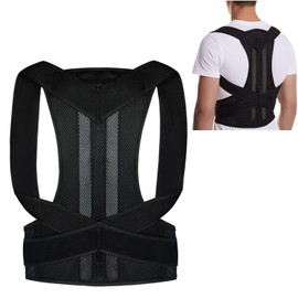 COACOM 1 Piece Black Back Corrector Posture Corrector Posture Corrector Posture Corrector Posture Improvement Adjuster for Spine Positioning and Shoulder Support