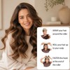 8 Pcs Brown Hair Rollers with Hooks & Satin Hat