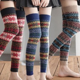 Winter Calf and Knee Long Leg Warmers Warm Black