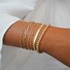 SUFOPE Gold Bracelets for Women,14K Gold Plated Stackable Bracelets Trendy