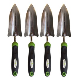 Garden Guru Transplanter Trowel Shovel - Stainless Steel - Rust Resistant - Ergonomic Grip - Perfect Hand Shovel Tool for Gardening Weeding Transplanting and Digging in Garden Beds (4 Pack)