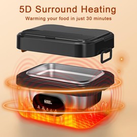 EBUTY Cordless Electric Lunch Box for Adults,18000mAh Rechargeable Heated Lunch Box,1.5L (6.3 Cups) Portable Self heating Food Warmer ​for Outdoor, Work, Office, Camping, Travel