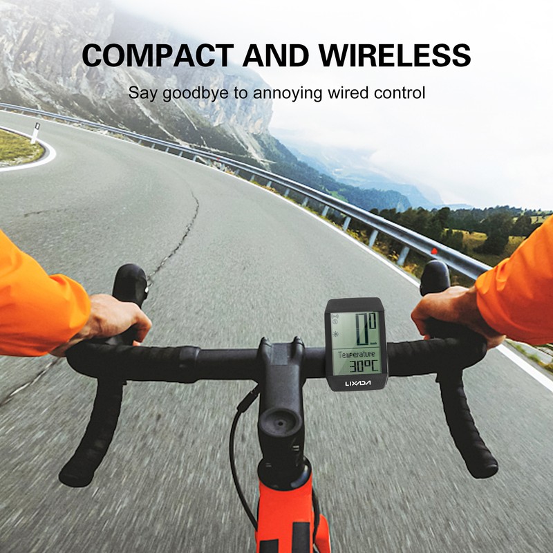 Lixada Wireless Bike Cycle Computer Waterproof Bicycle Speedometer Odometer with