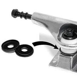 OMG! Skateboard Truck Cup Washer, Black, Pack of 2 (L)