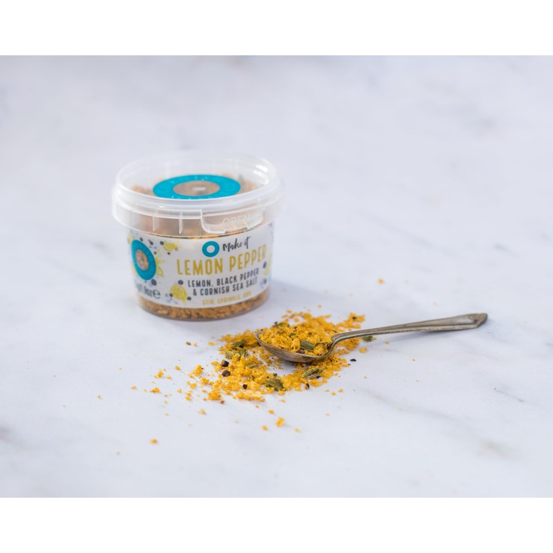 Cornish Sea Salt Tub (8 Pack, Lemon Pepper Seasoning 55g)