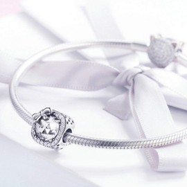 MUERDOU S925 Sterling Silver Birthstone Charm Fit Charms Bracelets and Necklaces Birthday Gifts for Woman Girl