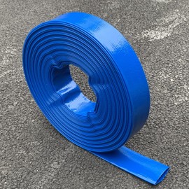 1 IN x 100 FT Pool Backwash Hose, Heavy Duty Flat Discharge Hose, Weather and Burst Resistant, Best Pool Hoses for Inground Pools, Pool Filter Hose & Pool Drain Hose