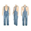 SHINFY Women's Denim Overalls Y2K Straight Wide Leg Bib Overalls