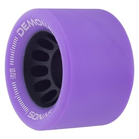 Riedell Demon EDM Wheels - Roller Skate Wheels - 4 Pack of 43mm x 62mm Wheels | Purple 95A