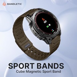 Bandletic Magnetic Silicone Watchband Compatible with Garmin 22mm Quick fit Band - Breathable Soft for Fenix 8 E 47mm/7 6 Pro/5 Plus/Instinct E 45mm /