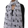 Lina & Lily Funny Boston Terrier Dog Print Scarf Shawl