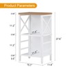 MNEETRUNG Small Bookcase,3 Tier Industrial Short Bookshelf with Metal Frame