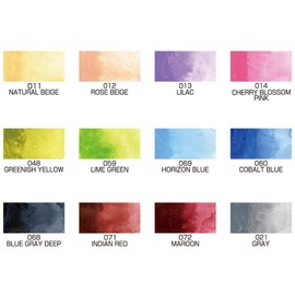 Kuretake MC20/12V/NW Painting, Face Sainting, Four Seasons, Nuance Colors, 12 Colors