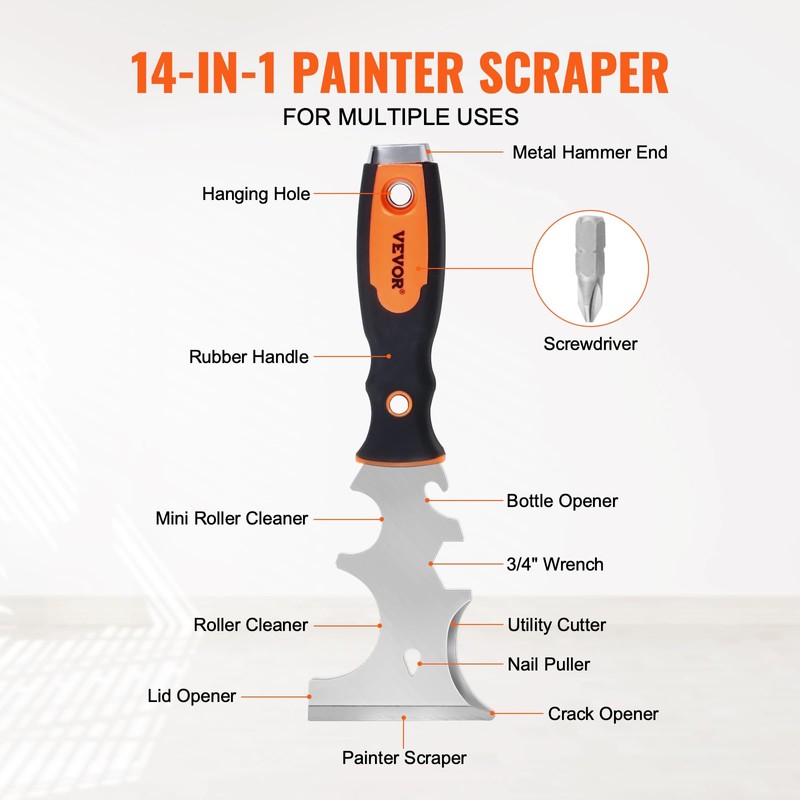 VEVOR Drywall Knife Set, 6 PCS Drywall Tools Includes 3"