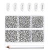 Beadsland 7200pcs Flat Back Rhinestones, Nail Gems Round Crystal Rhinestones