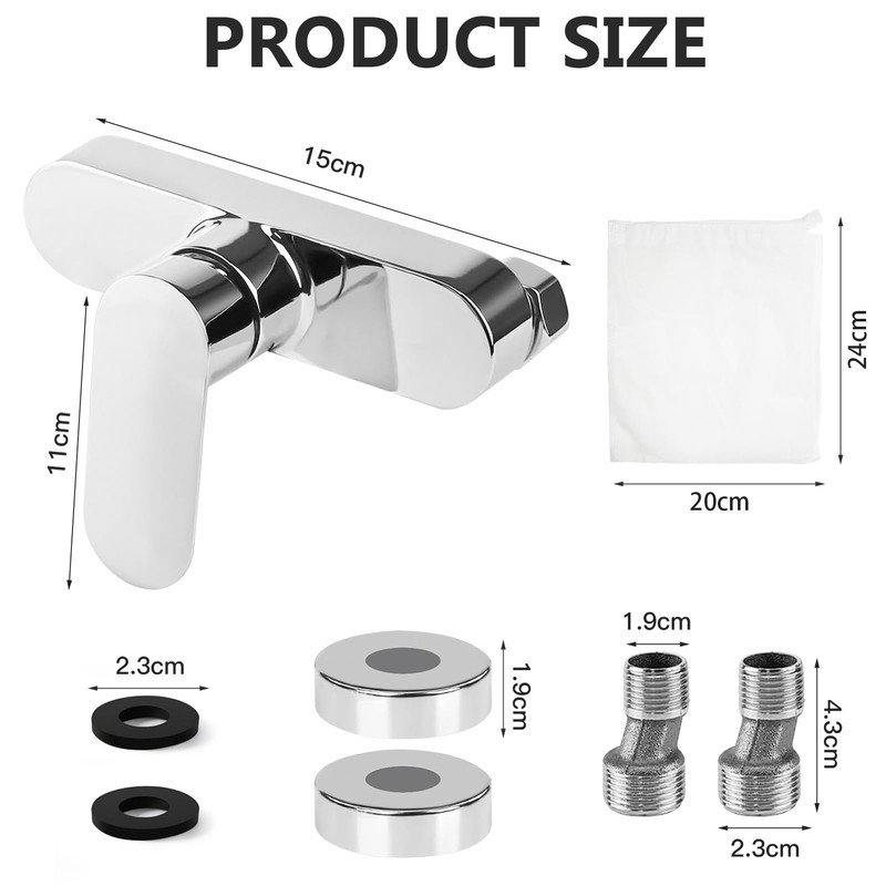 Bocguy Shower Mixer Tap Single Lever Shower Mixer Tap Surface-Mounted