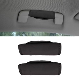 LAINLOY 2PCS Car Grab Handle Cover, Soft Plush Car Grip Gloves Auto Inner Door Pull Handle Cover, Anti-Scratch Car Handle Protector Auto Interior Accessories for Most Vehicles (Black)