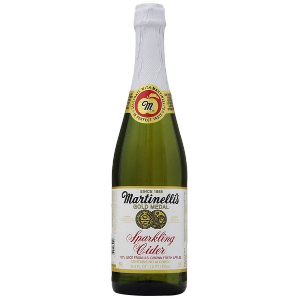 Martinelli's Gold Medal Sparkling Apple Cider Juice, 25.4 oz (8 Bottles)