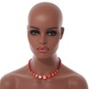 Avalaya Rose Red Shell and Scarlet Red Faux Pearl Bead