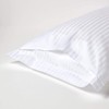HOMESCAPES White Pure Egyptian Cotton King Size Oxford Pillowcase 330