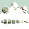 Thyonta Hand Knitted Chrysanthemum Wristband Boho Resort Style Floral Keychain