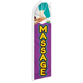 Massage Swooper Advertising Flag - Perfect for Massage Therapists, Salons, Barber Shops, Nail Salons