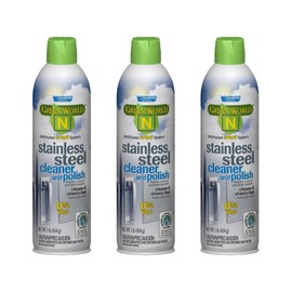 Green World N Logo Champion Sprayon Stainless Steel Cleaner & Polish. 3-14oz. Net Can.