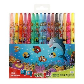 Generic 16 Count Colored Pencil Set Twistable Crayons Fish Sea Animal Designed Crayons