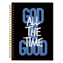 WNAGT Retro Christian Spiral Notebook 5.5x8.3, God Is Good All the Time Bible Journaling Notebooks, Prayer Journal, Bible Notebooks for Note Taking, Religious Scripture Journals for Writing