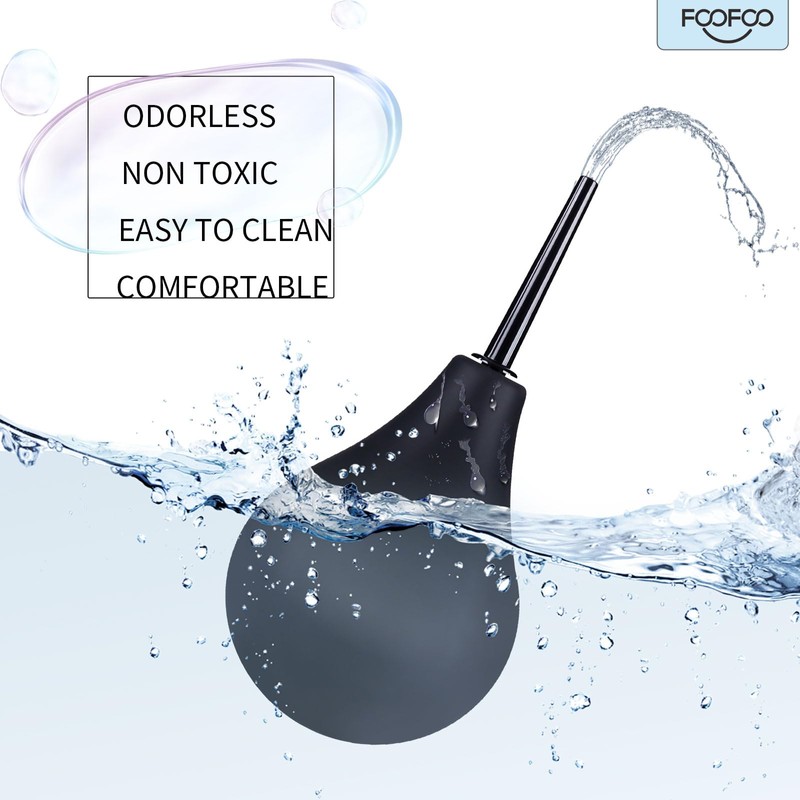 Enema Bulb Douche Enema Kit (4 Nozzles) for Men &