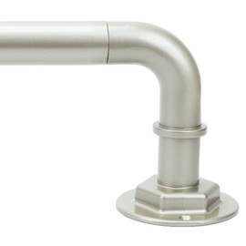 Byondeth Curtain Rods for Windows 16 to 120 Inches Adjustable Blackout Wrap Around 1 Inch Diameter Curtain Rod, Brushed Nickel