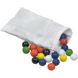 Marbles for Chinese Checkers, 60 pc, 10 each of 6 colors - Made in USA.