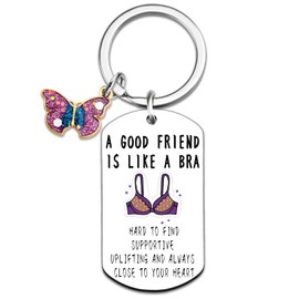 XzmaaoX Funny Best Friend Birthday Gifts For Women Long Distance Best Friend Keychain Gifts Unique Friendship Keychain For Bestie Bff Sister Birthday Valentines Day Gifts For Her