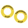 sourcing map 2Pcs 22mm Inner Diameter Emergency Stop Sign for
