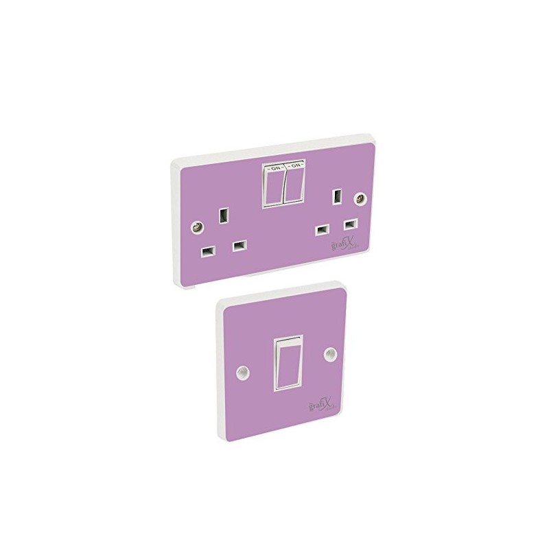the grafix studio Lilac Gloss Purple Light Switch & Double