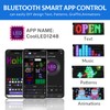 Mini Scrolling LED Car Sign,Bluetooth USB 5V Flexible Panel 7''x3''