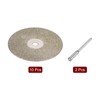 sourcing map 10pcs Diamond Cutting Wheel 35mm Full Sand Diamond