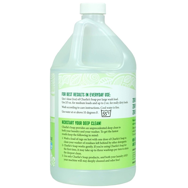 Charlie’s Soap – Fragrance-Free Laundry Liquid detergent – 160 Loads