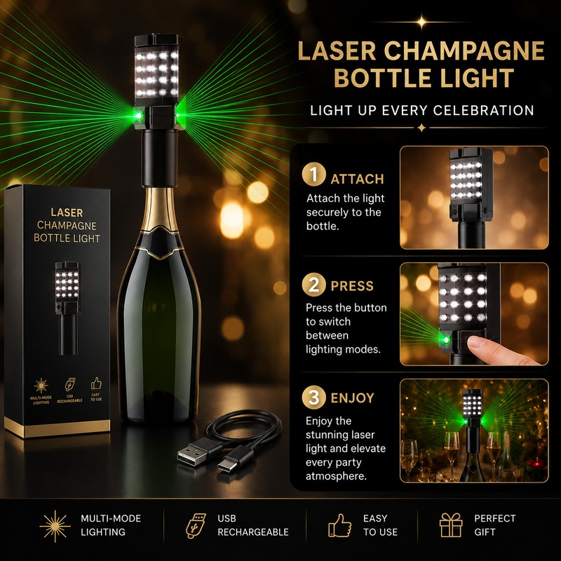 Rechargeable LED Strobe Baton for Party Decor – Aluminum Flashing