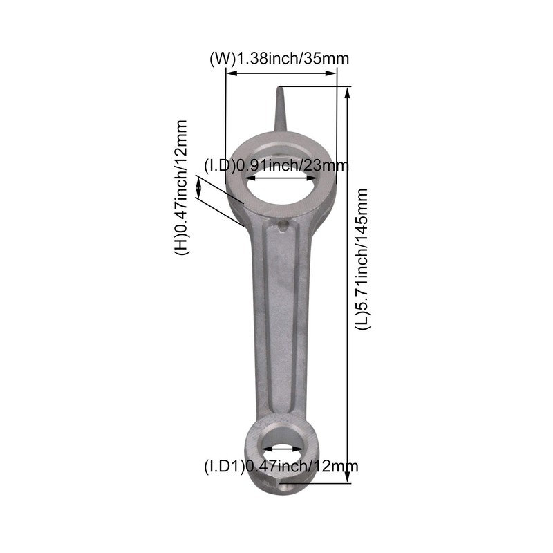 CNBTR 145x35x12mm Silver Type Aluminum Alloy Air Compressor Connecting Rod(Center