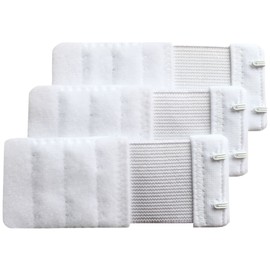 Chanie Women's Bra Extenders, Pack of 3 Soft and Comfortable Extenders with 2 Hooks, 9.2 cm x 3.8 cm -