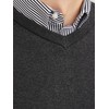 JACK & JONES Mens Basic Knit Sweater - Dark Grey