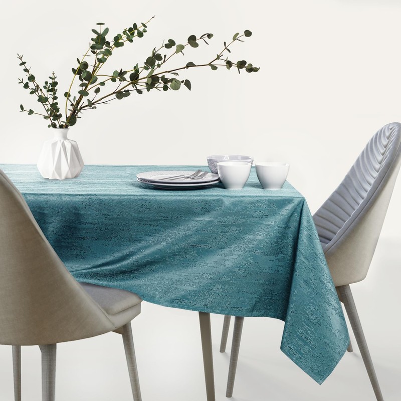 AmeliaHome Tischdecke oval 140x180 cm Tischtuch Tafeldecke Fleckschutz Lotuseffekt Abwaschbar