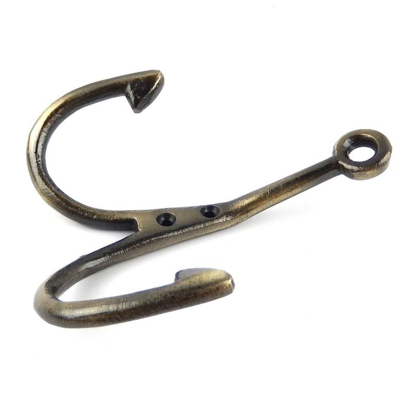 Vintage Fishing Wall Hook Metal Key Leash Towel Coat Hanger