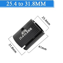 SensaBliss Bicycle Handle Shim Stem Spacer Aluminum Alloy 25.4mm to 31.8mm Lightweight Bike Handle Shim Adapter Gasket Bicycle Handlebar Stem Adapter Clamp Spacer Conversion Piece Accessory Tool Black