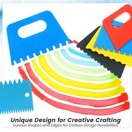 YAFIYGI 7Pcs Textured Art Supplies Kit Paint Scrapers for Drawing Artists Acrylic Painting Texture Tools Canvas Spatula Set for DIY Crafts Learning Knife Pottery Kids Play Oil Children Painting