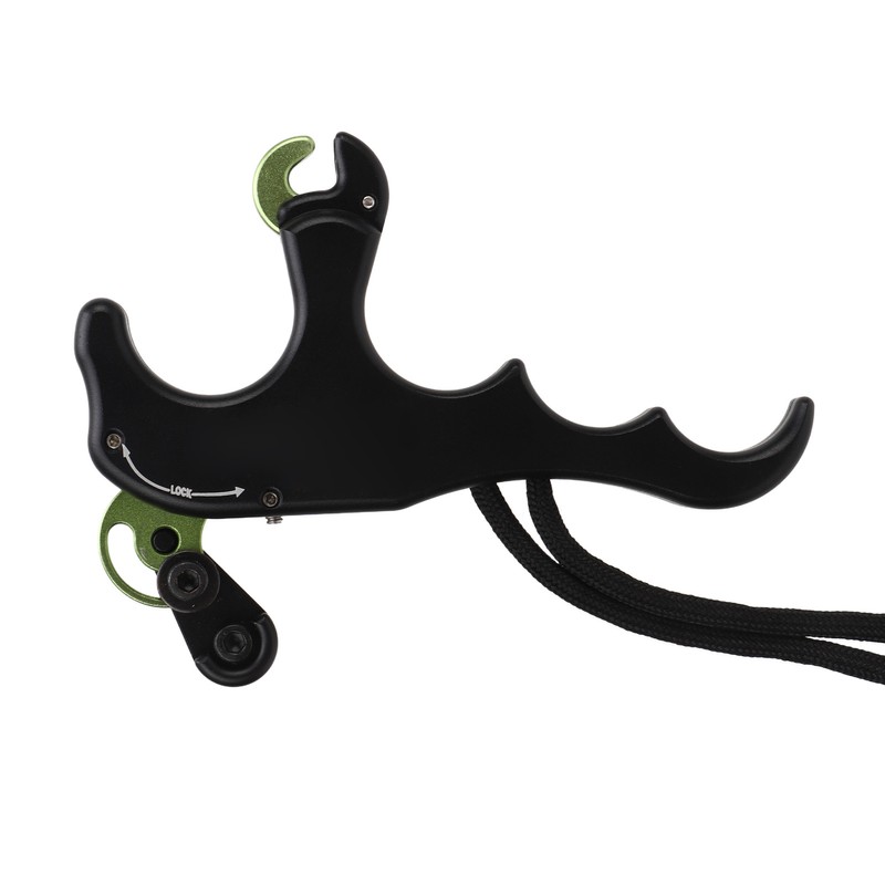 4 Finger Archery Release Aid Grip Adjustable Aluminum Alloy Compound