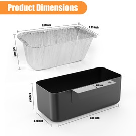 Barbqtime Griddle Grease Catcher for Blackstone with 12 Pack Disposable Foil Grease Cup Liners, Grill Grease Collection Pan Replacement Part for Blackstone 28 36 Inch Griddles