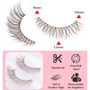 7 Pairs Brown Lash Strips, Natural Cat Eye False Lashes